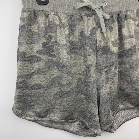 RUDSAK Knitted Camo Shiny Designer Boxing Athletic High-Waist Gray Gold Shorts M - Picture 5 of 14